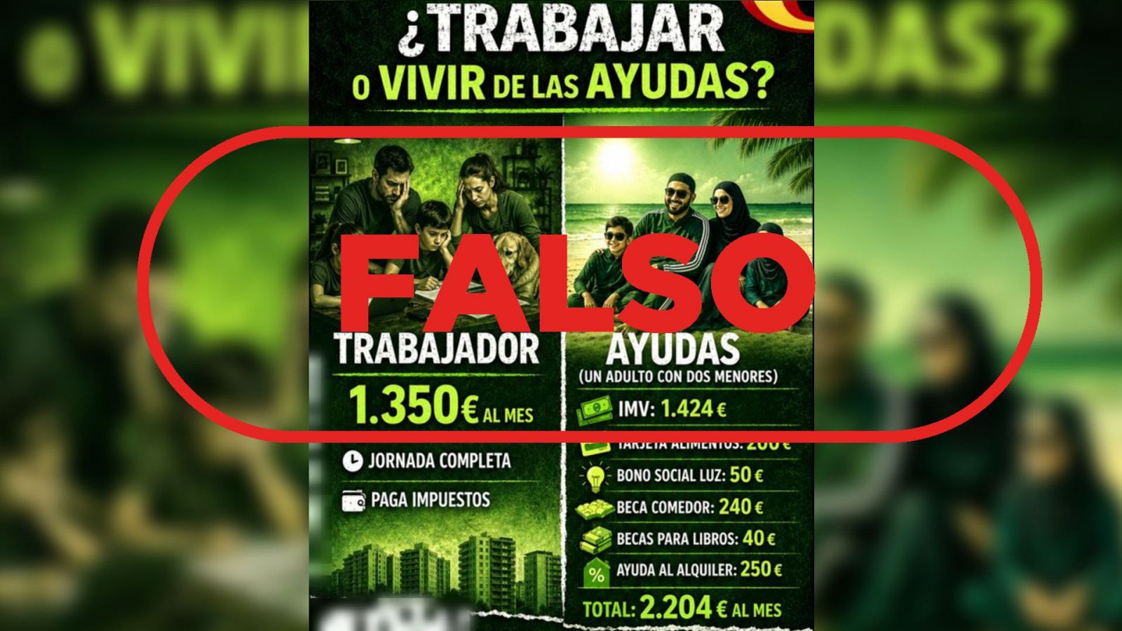 Las familias inmigrantes no cobran más de 2.200 euros al mes en ayudas por ser extranjeros