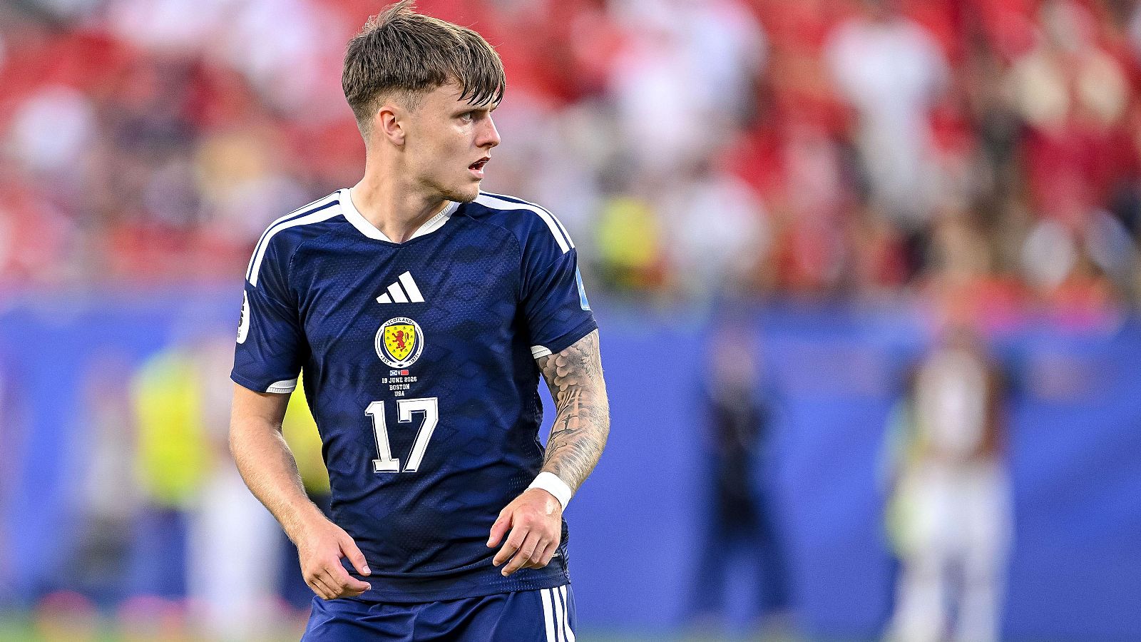 Ben Gannon-Doak, en el partido contra Marruecos del Mundial 2026.