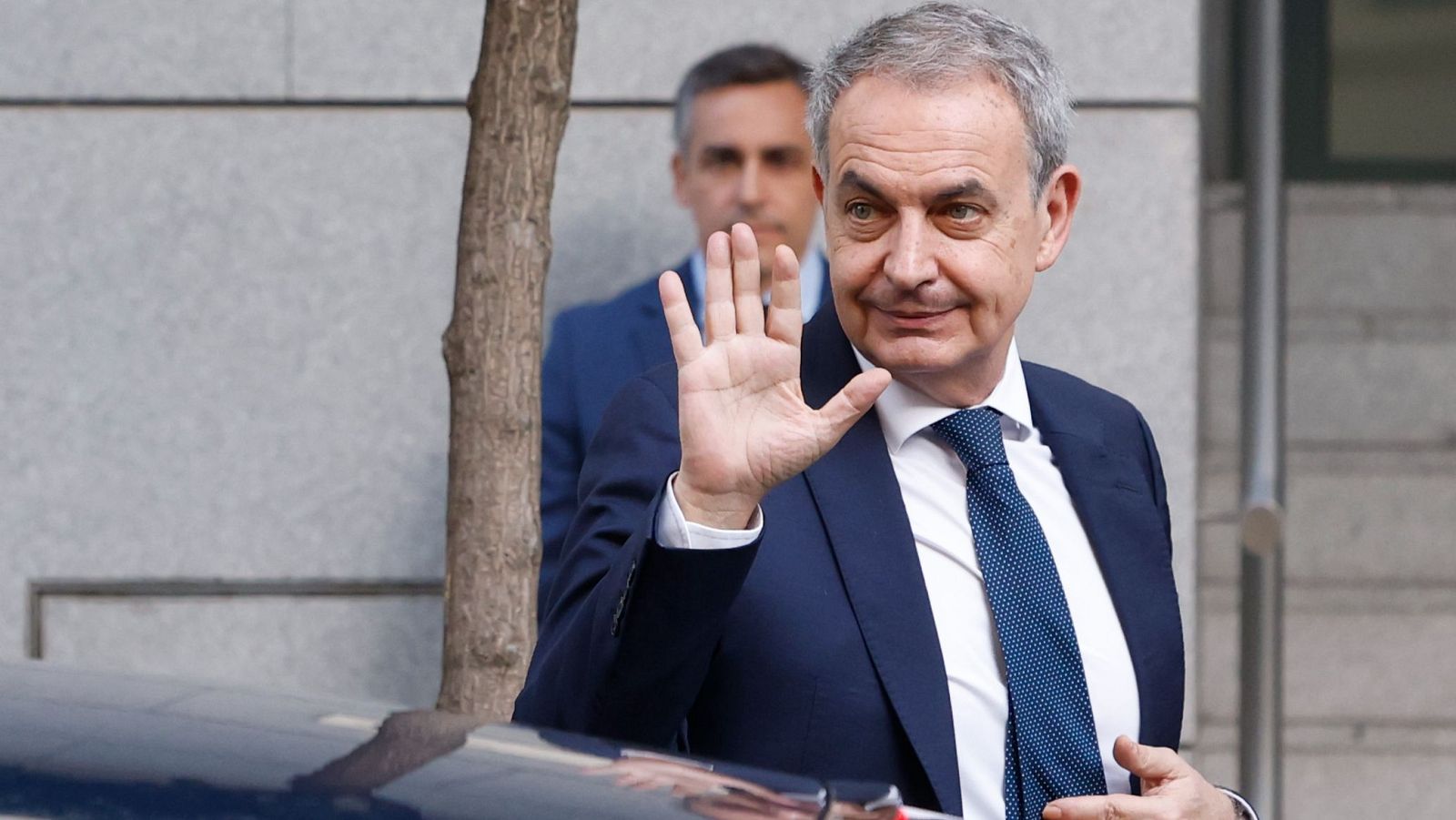 El expresidente del Gobierno, José Luis Rodríguez Zapatero, a su llegada a la Audiencia Nacional