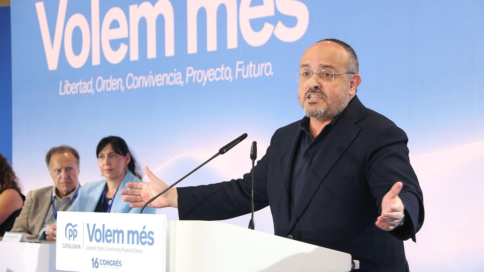 Alejandro Fernández pronuncia un discurs en l'obertura del 16è congrés del Partit Popular de Catalunya