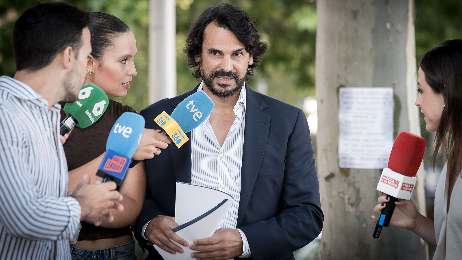 La pareja de la presidenta de la Comunidad de Madrid, Alberto González Amador, a su llegada a los Juzgados de Plaza de Castilla