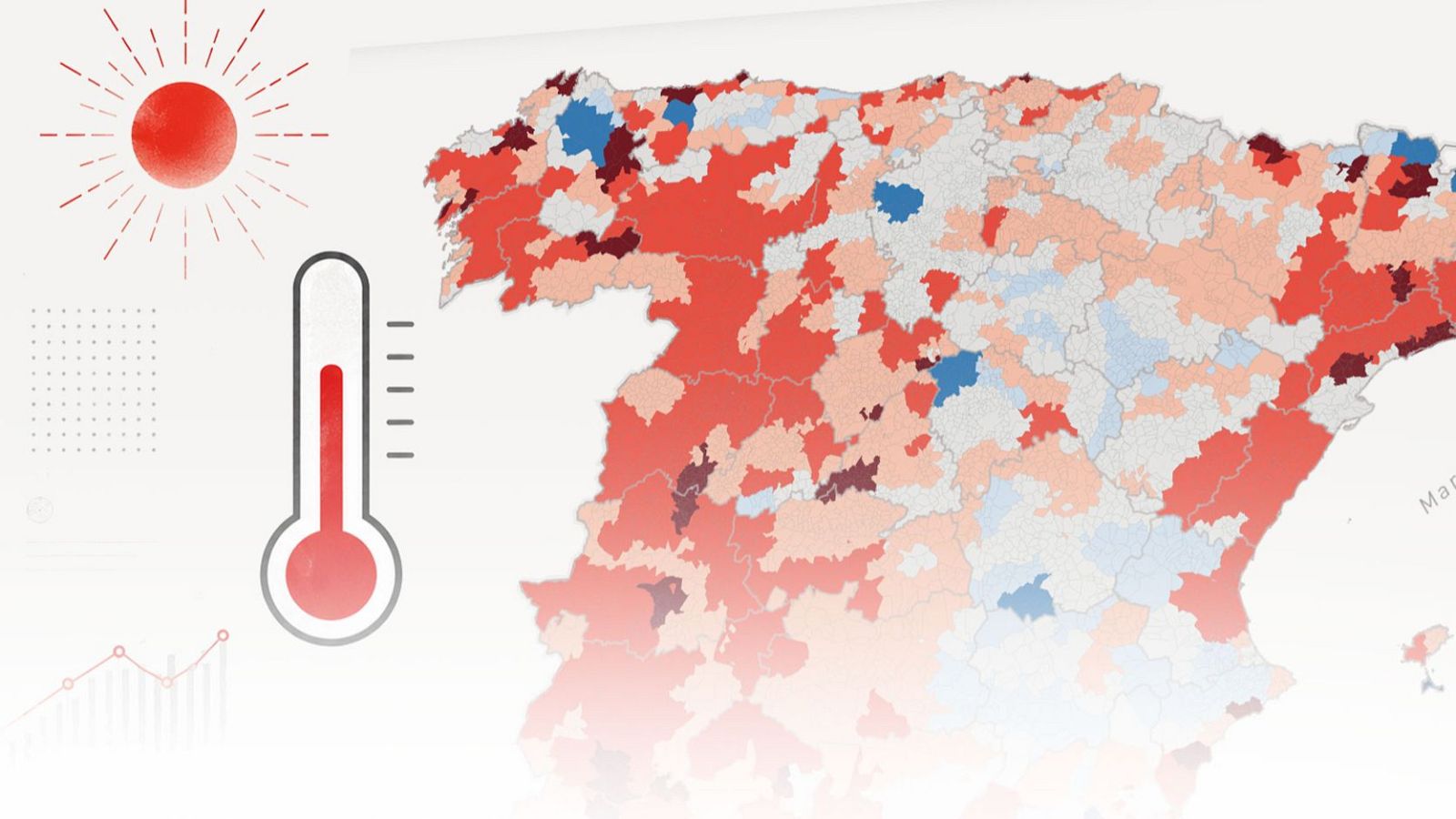 Consulta si el día es más cálido o más frío de lo normal en tu municipio.