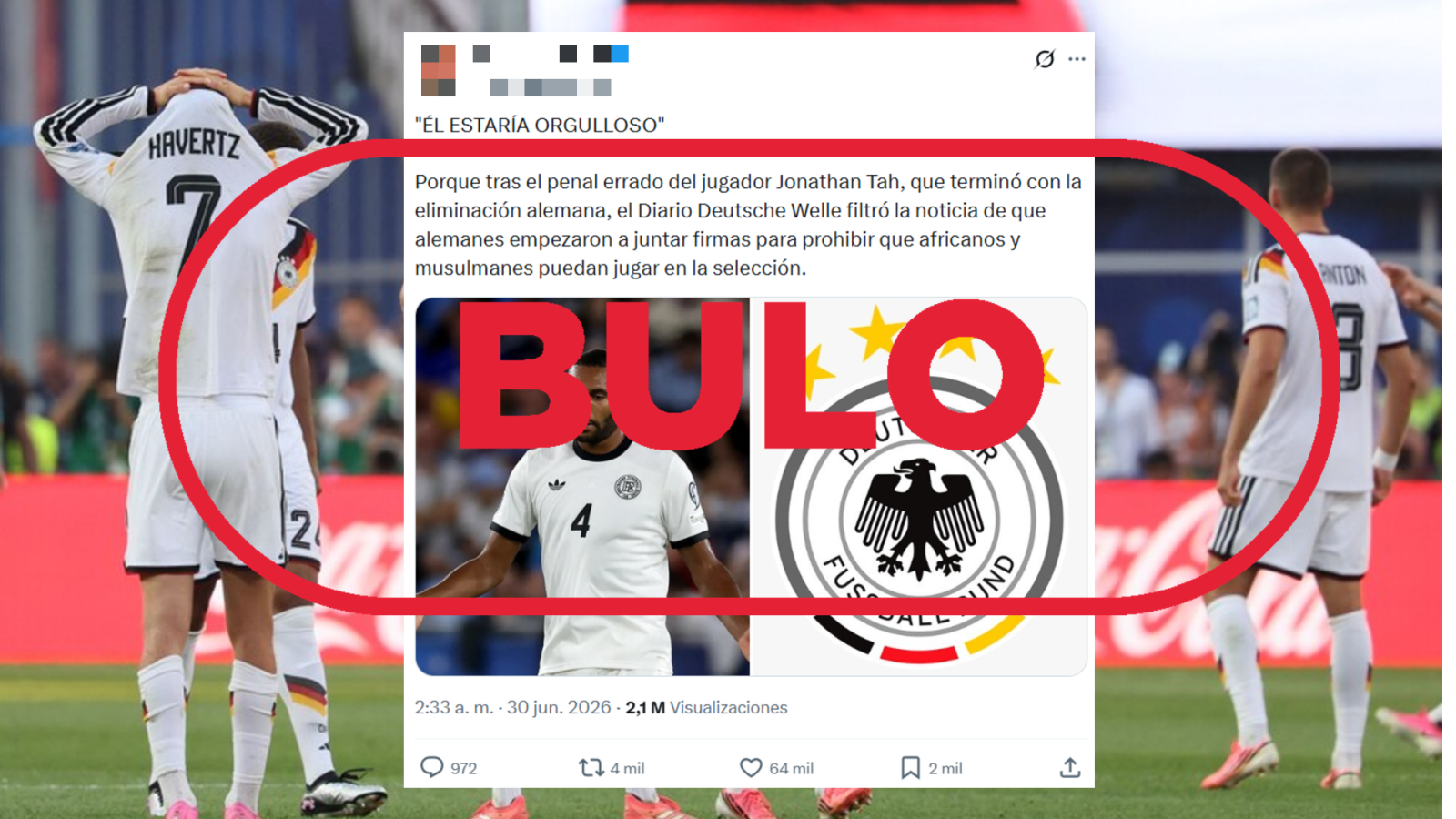 Bulo: Deutsche Welle no informó de recogida de firmas sobre selección alemana