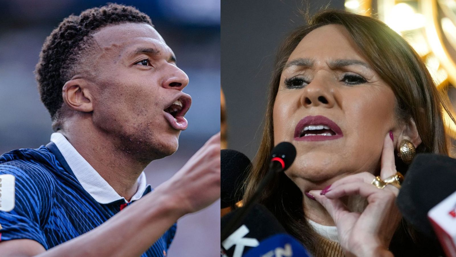 Mbappé y Celeste Amarilla