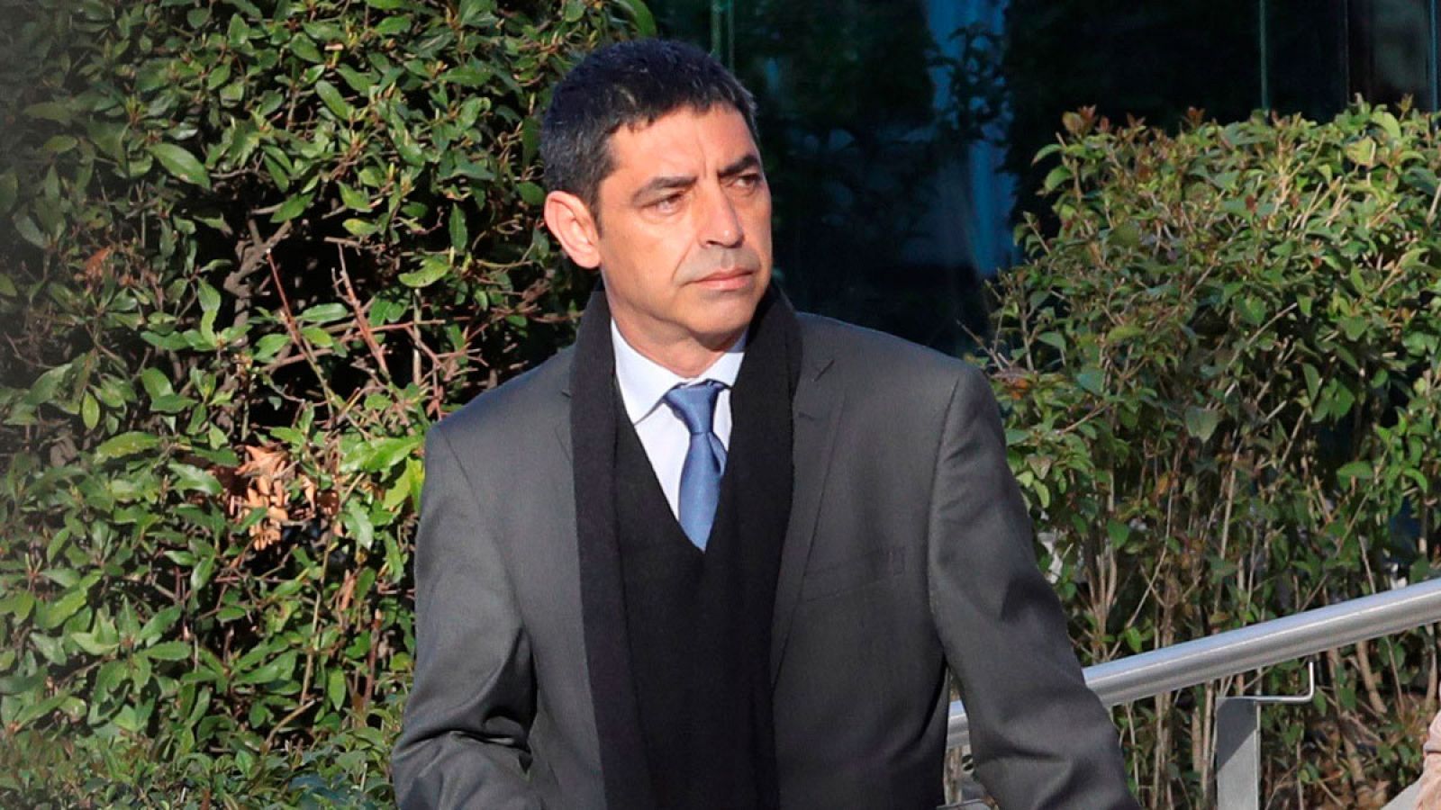 El exjefe de los Mossos d'Esquadra Josep Lluis Trapero a la salida de la Audiencia Nacional