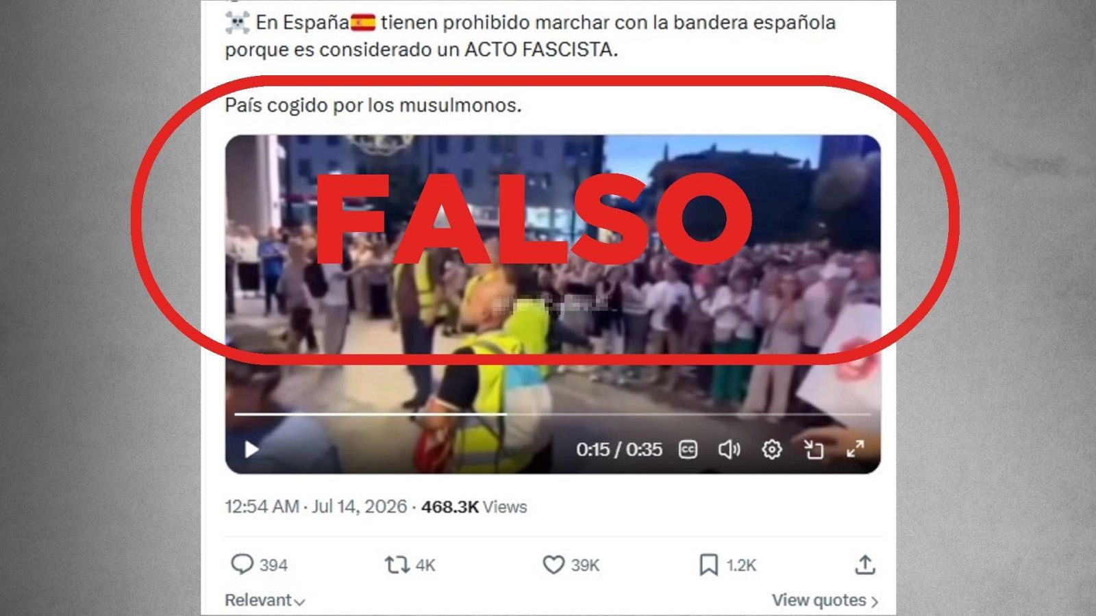 No está prohibido manifestarse con la bandera de España: este vídeo muestra un incidente en Hospitalet en 2025