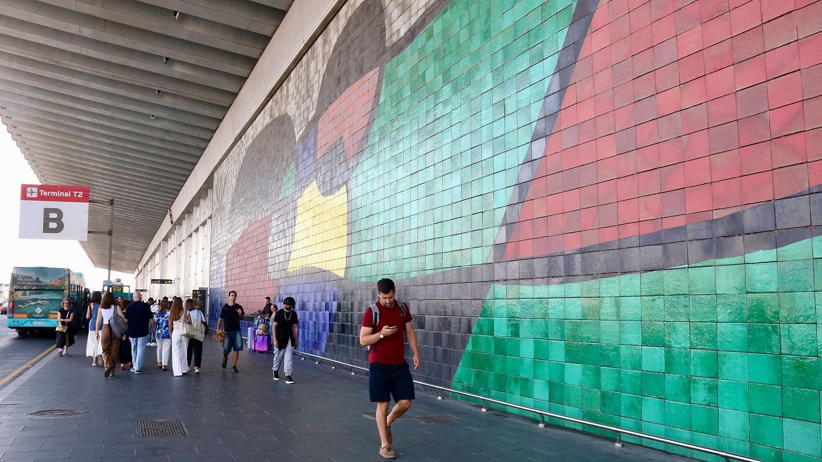 Mural de Joan Miró a la T2 de l’aeorport del Prat