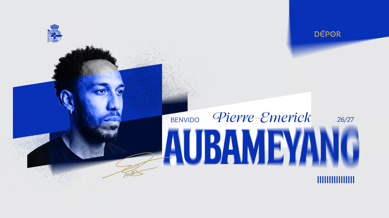 El conjunto blanquiazul hizo oficial la incorporación del delantero gabonés, que firma hasta junio de 2028