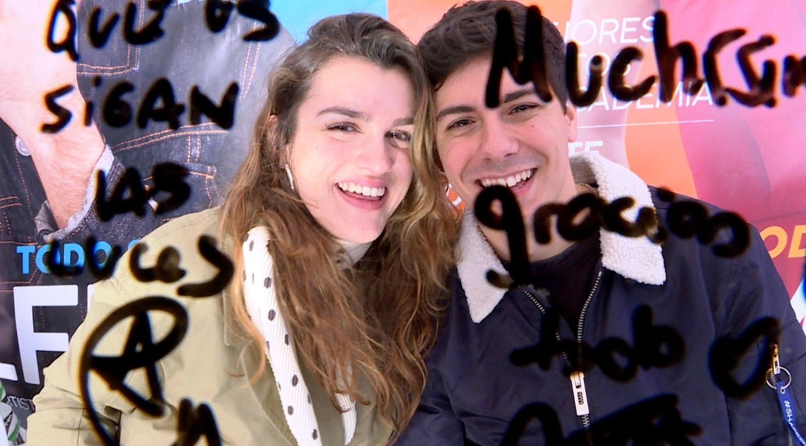 Amaia y Alfred, en una firma de discos tras la salida de la Academia  de Operación Triunfo