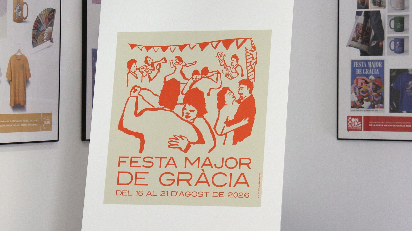 Cartel de les Festes Majors de Gràcia 2026, obra de Pol Lupiáñez Ortega, con ilustración festiva, "FESTA MAJOR DE GRÀCIA" y "DEL 15 AL 21 D'AGOST DE 2026".