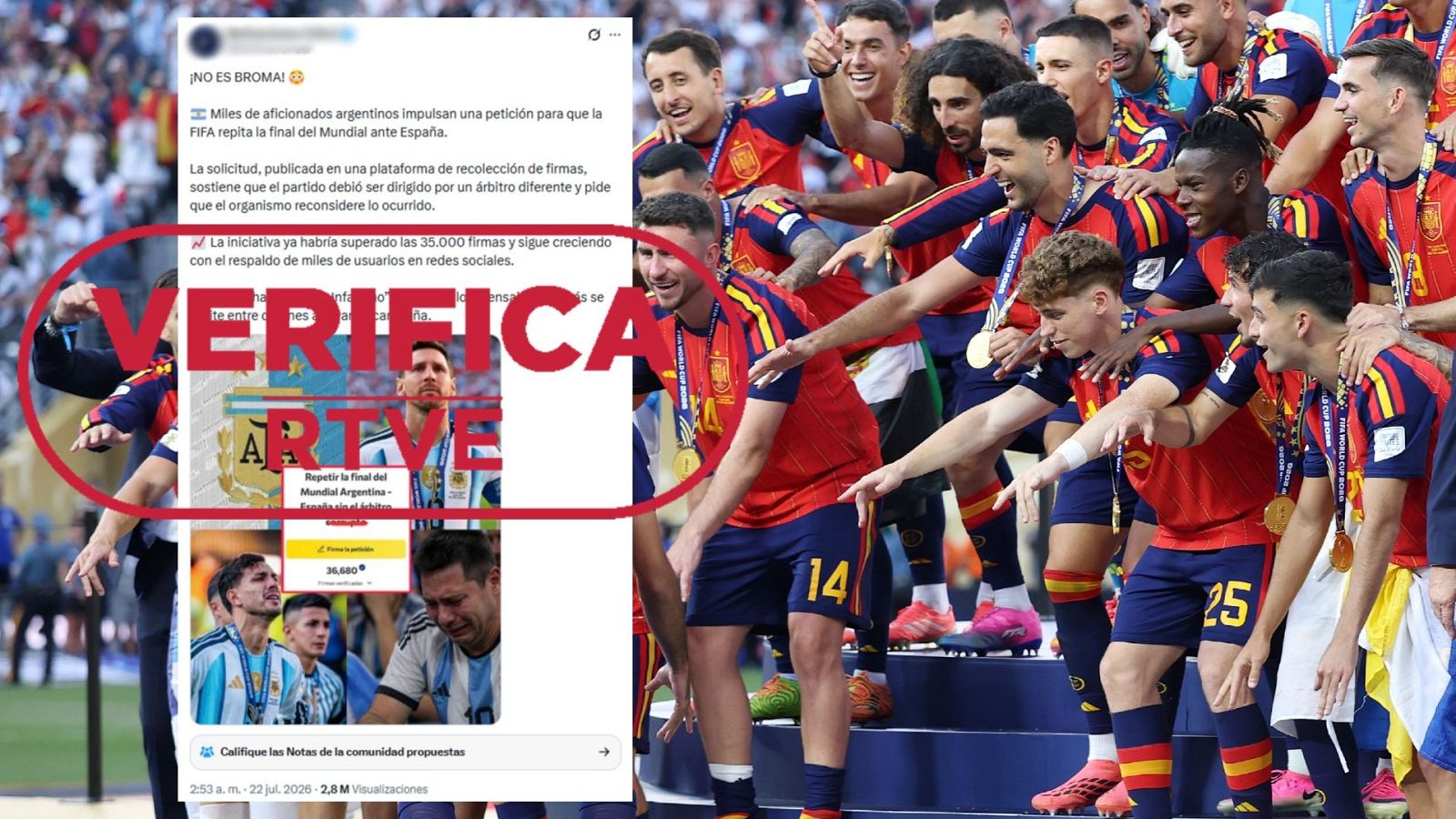 Existe una petición argentina para que se repita la final del Mundial