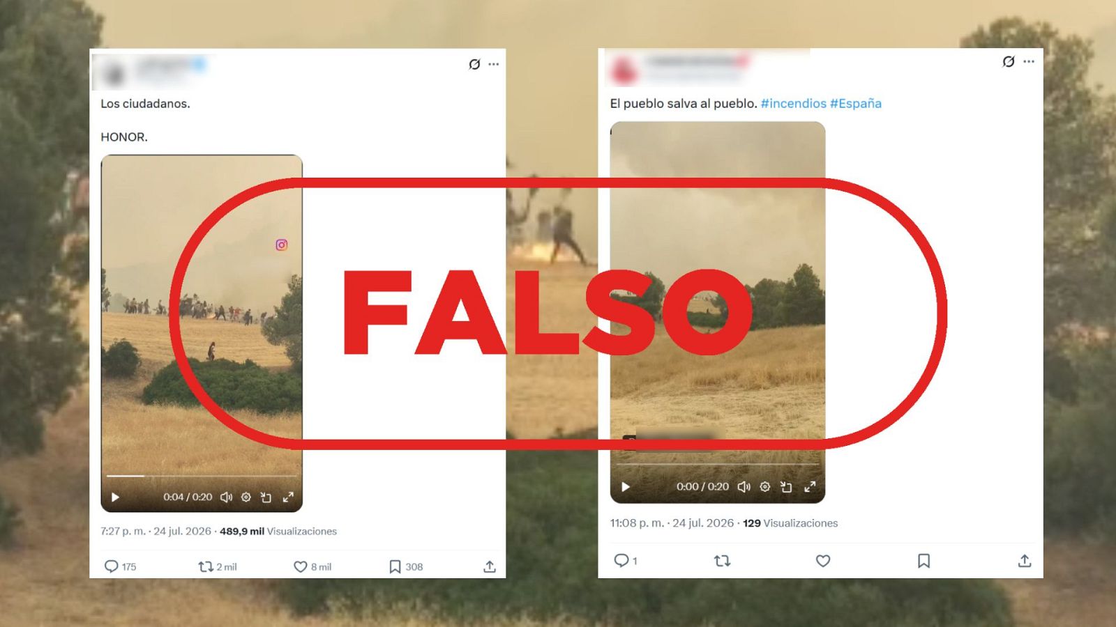 No es gente intentando apagar un fuego en España, es Argelia