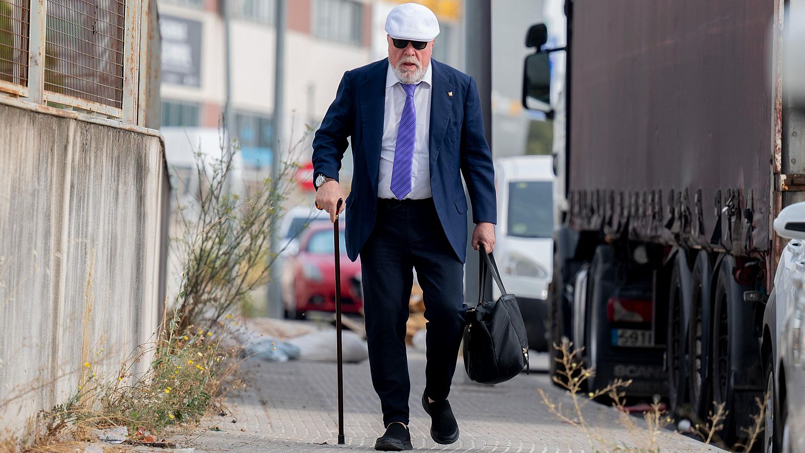 El excomisario José Manuel Villarejo, a su llegada a la Audiencia Nacional, a 22 de julio de 2026, por el juicio del caso Kitchen