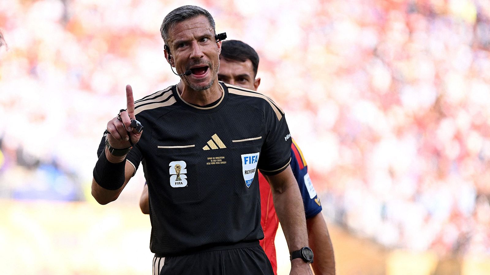 Slavko Vinčić en la final del Mundial 2026 España vs Argentina