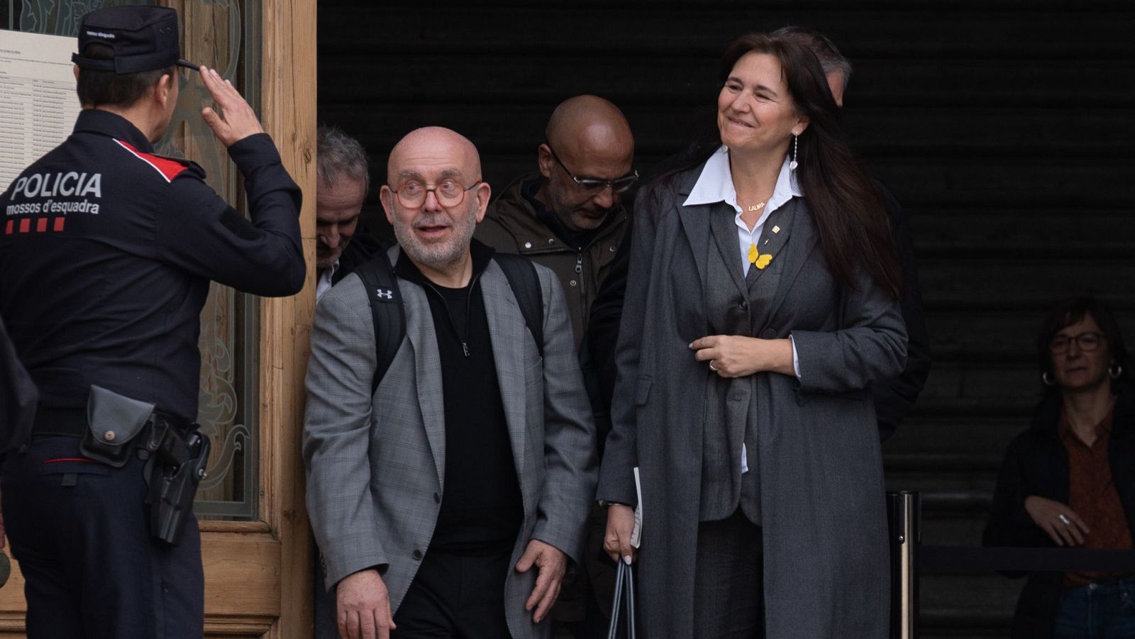 La expresidenta del Parlament de Cataluña Laura Borràs sale del TSJC, 4 de abril de 2025, en Barcelona, Catalunya (España).