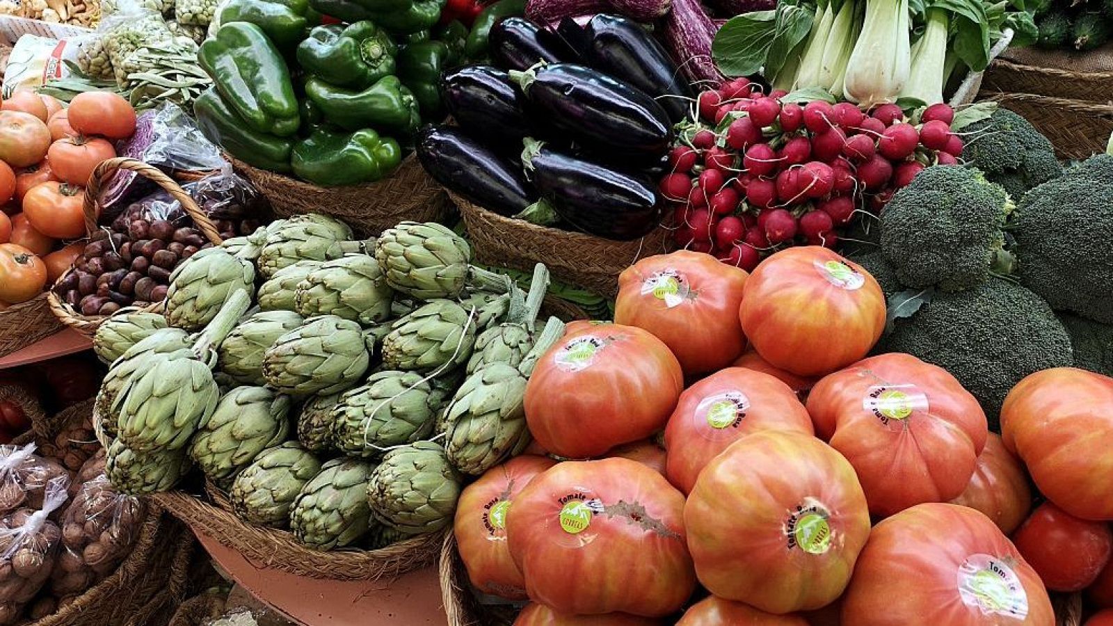 Verduras en un mercado de Murcia.