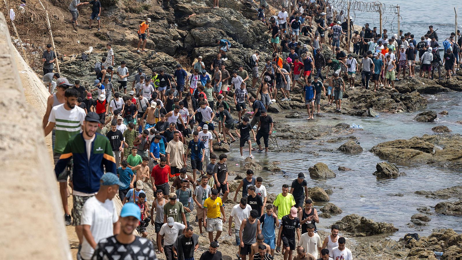 Resumen de la llegada de inmigrantes en la frontera de Ceuta el 31 de julio de 2026