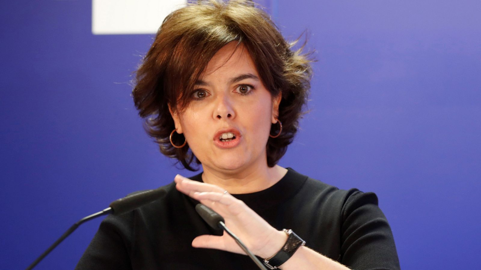 La vicepresidenta del Gobierno, Soraya Sáenz de Santamaría