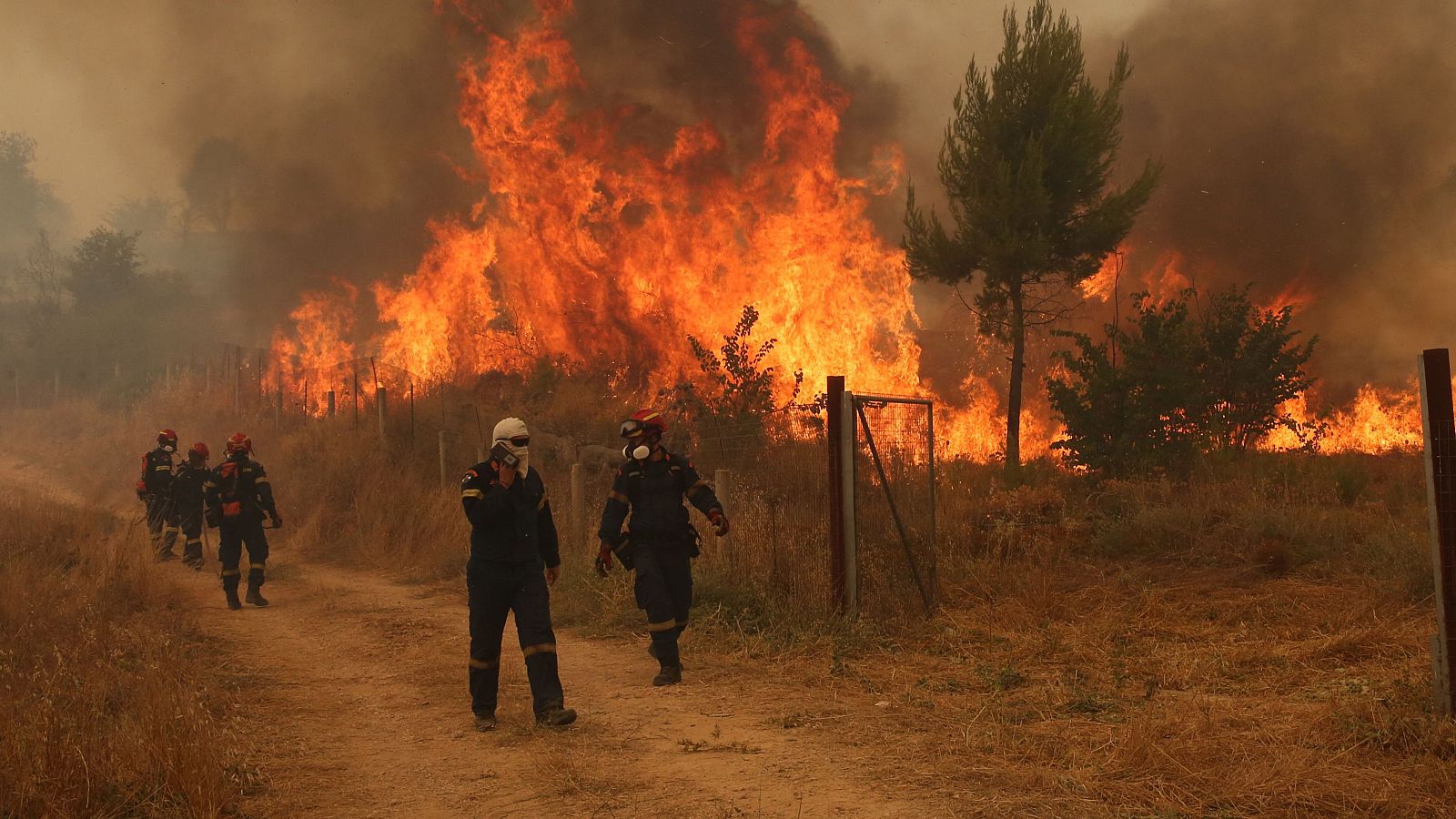 Miles de evacuados y 6.700 hectáreas por incendio que avanza hacia Atenas