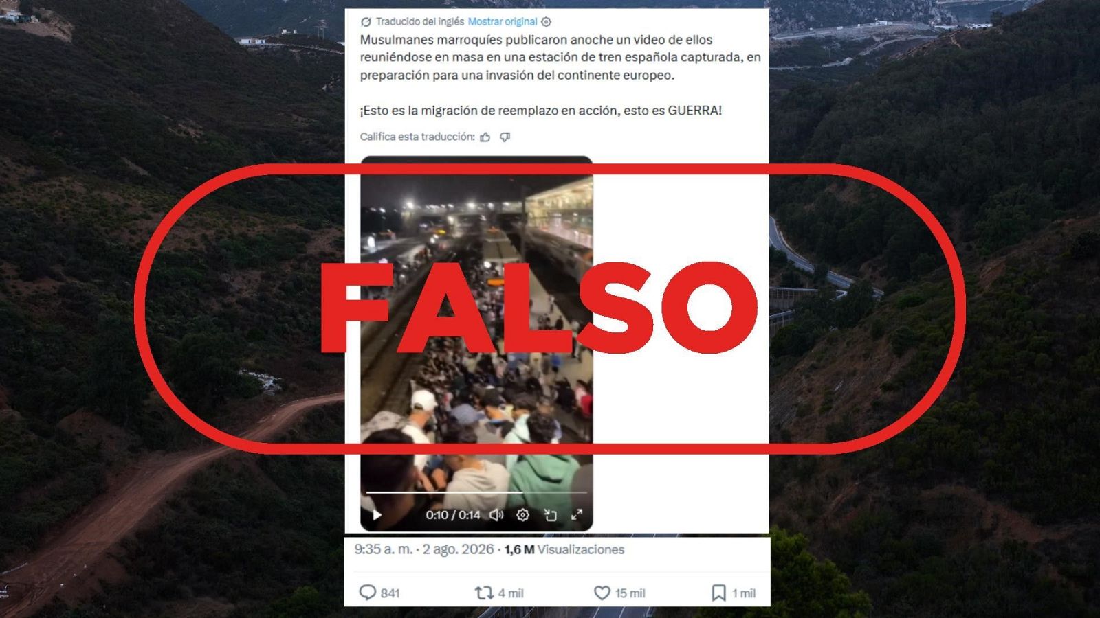 Este vídeo no muestra migrantes marroquíes en España esperando para invadir Europa