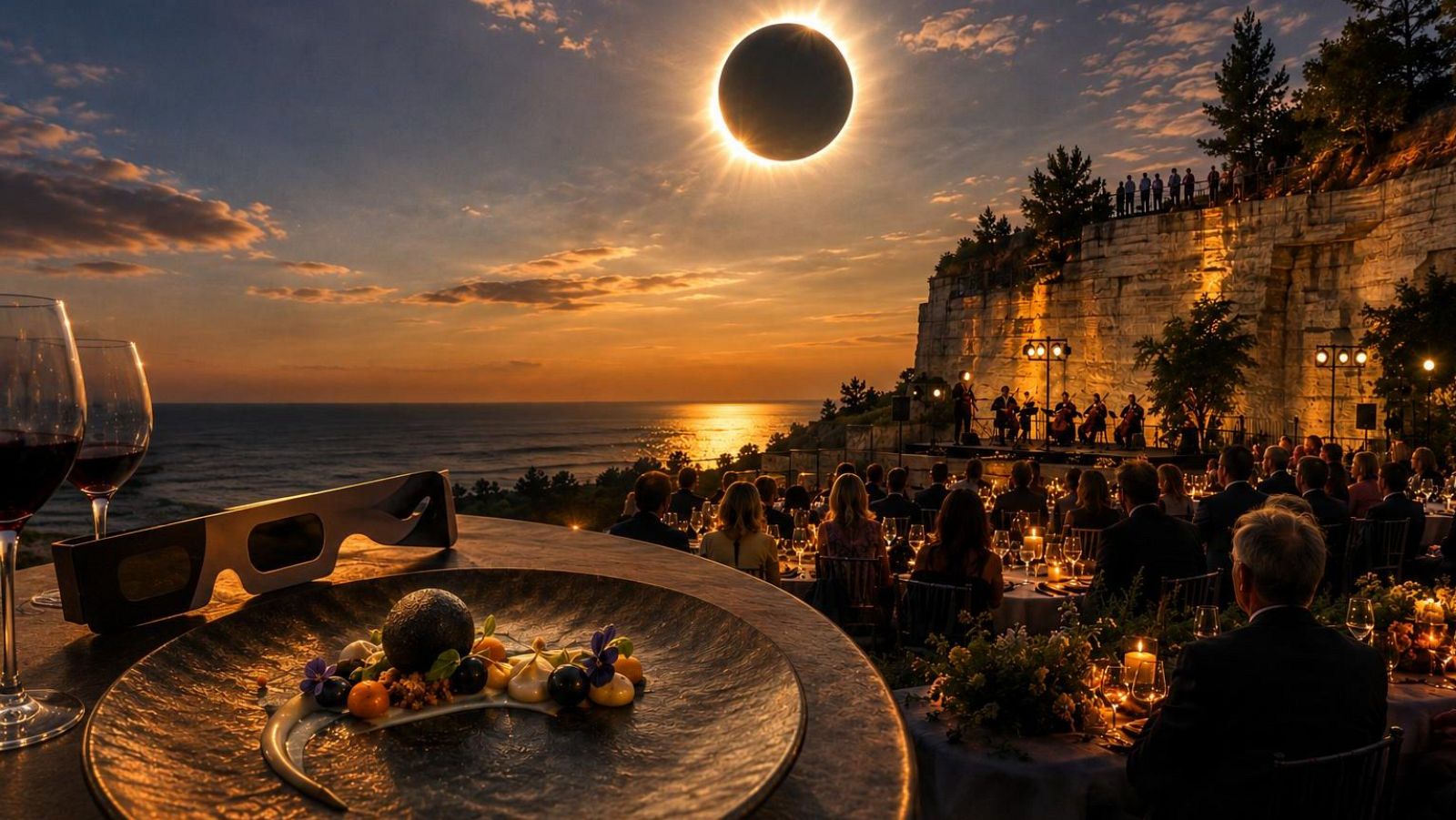 Exemple d'esdeveniment combinant astronomia, cultura i gastronomia el dia de l'eclipsi