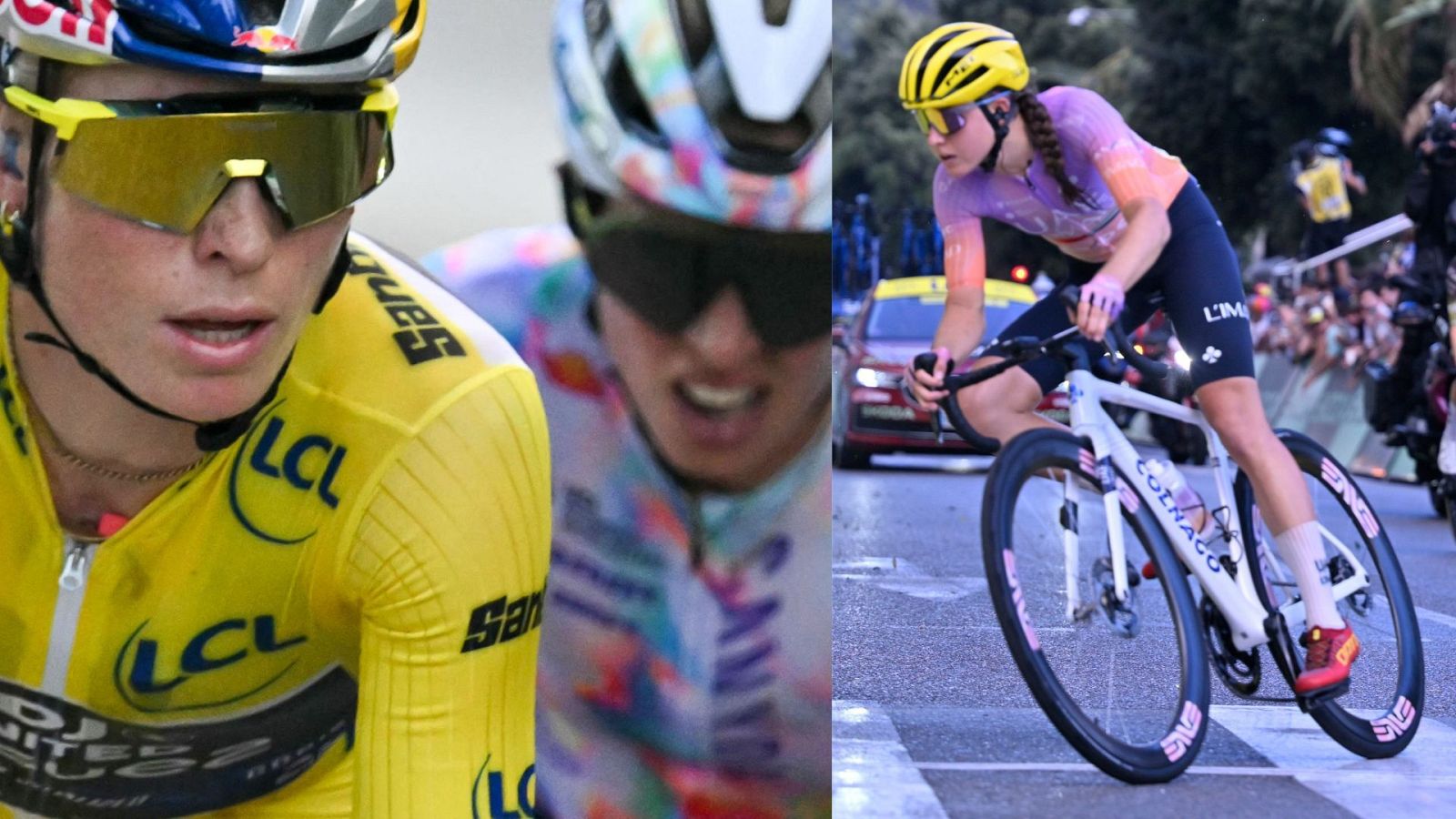 Demi Vollering, Kasia Niewiadoma y Paula Blasi en la última etapa del Tour de Francia 2026