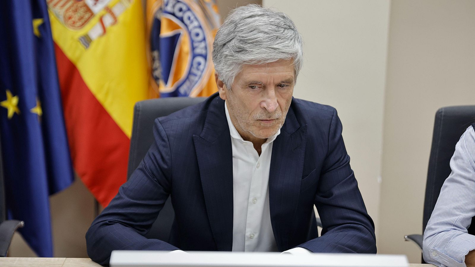 El ministro del Interior, Fernando Grande-Marlaska, en una reunión esta semana.