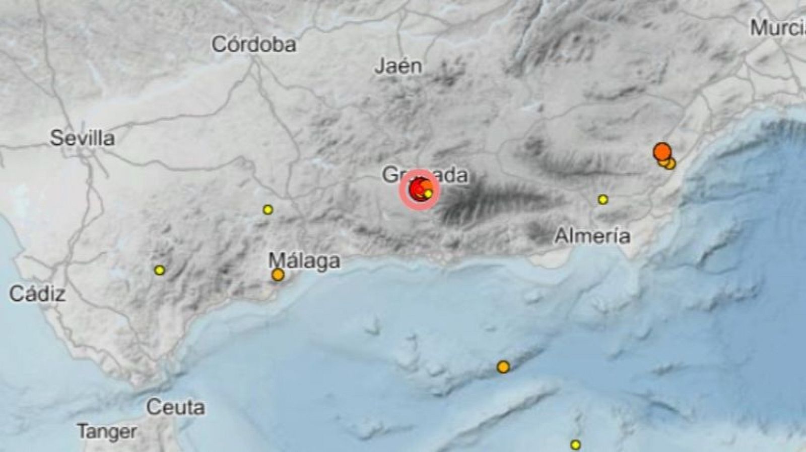 Imagen del lugar donde se ha producido el terremoto.