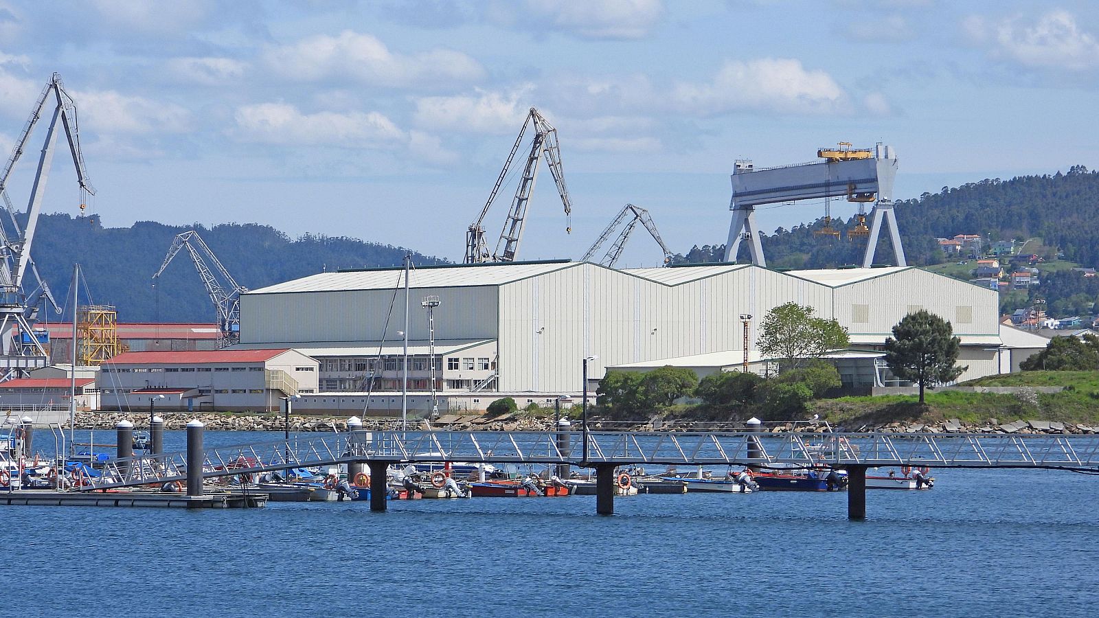Instaslaciones de Navantia, en el puerto de Ferrol, Galicia