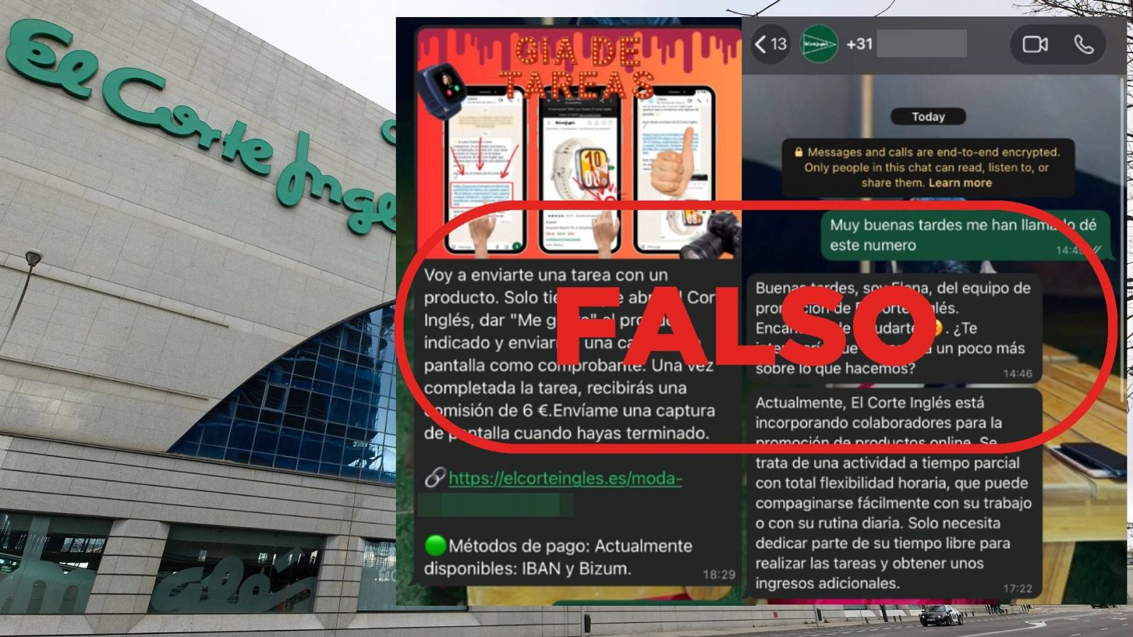 No es una oferta de empleo de El Corte Inglés, es un fraude