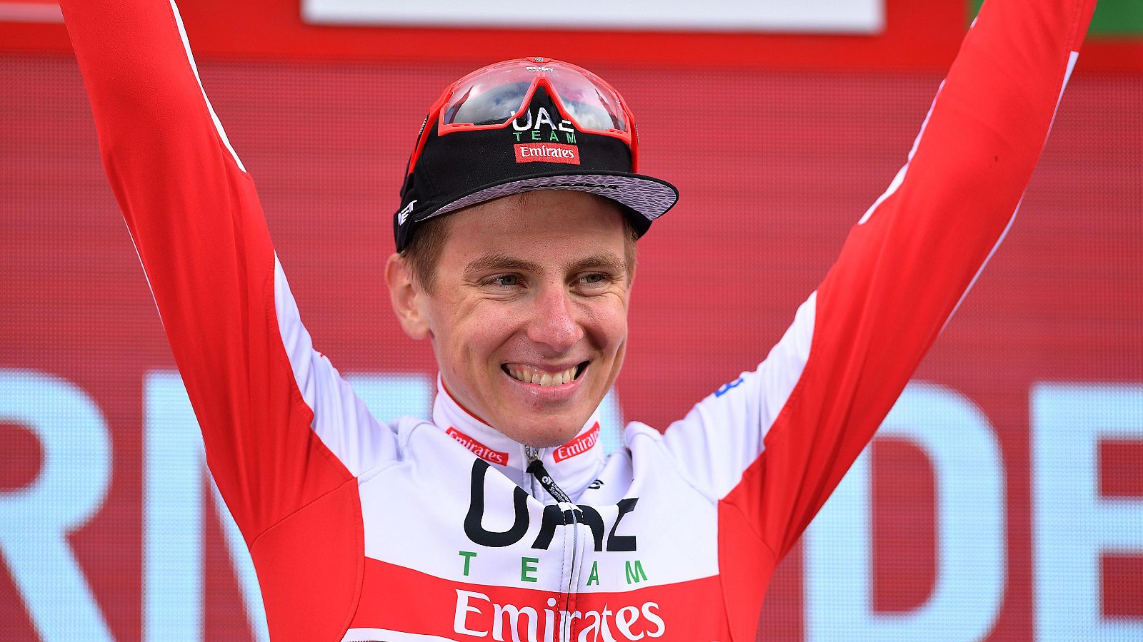 Pogacar, tras ganar su tercera etapa en la Vuelta a España de 2019