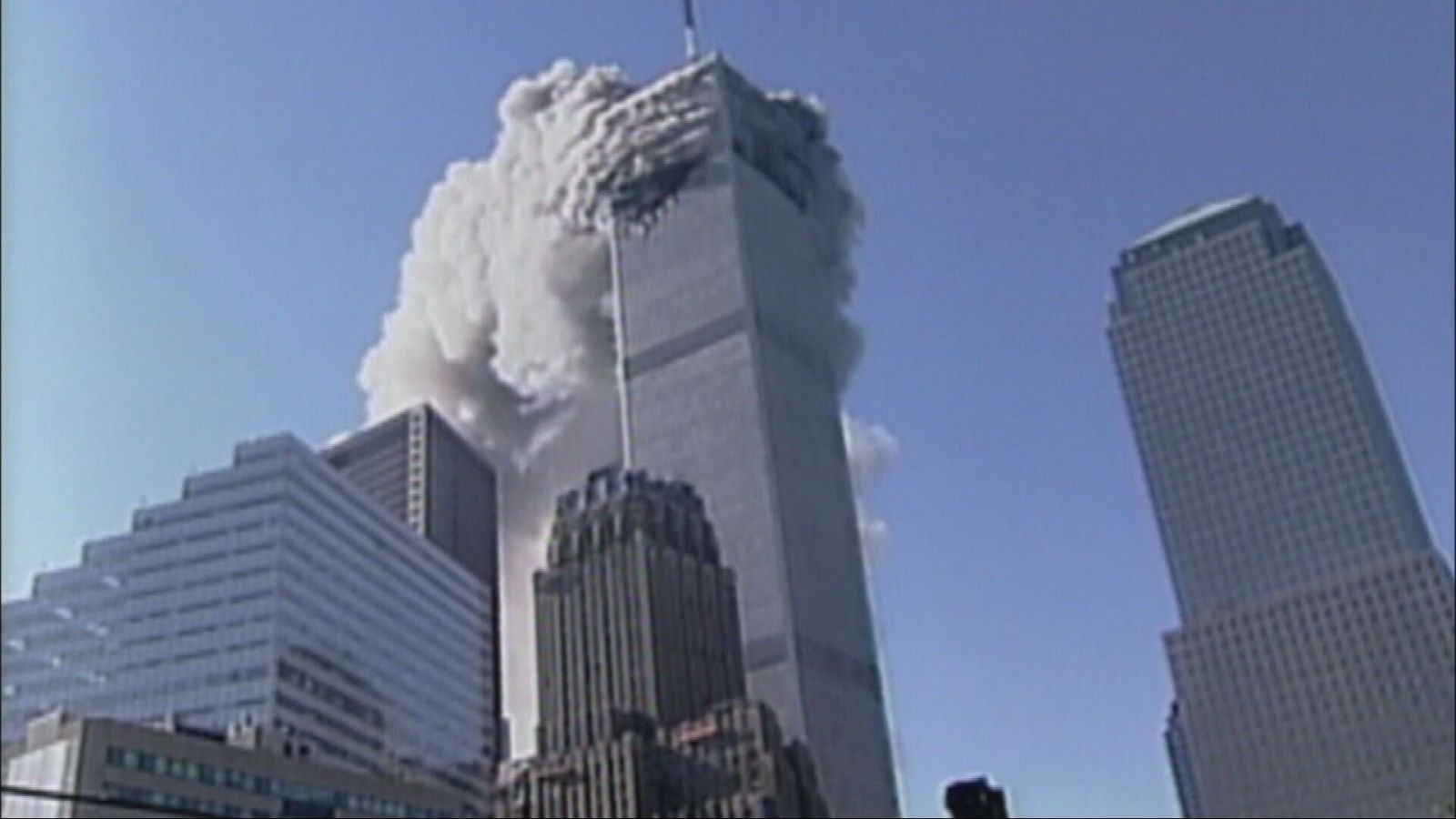 Las Torres Gemelas ardiendo el 11S