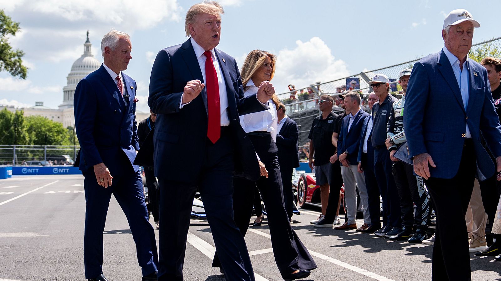 El presidente de Estados Unidos, Donald Trump, ayer.