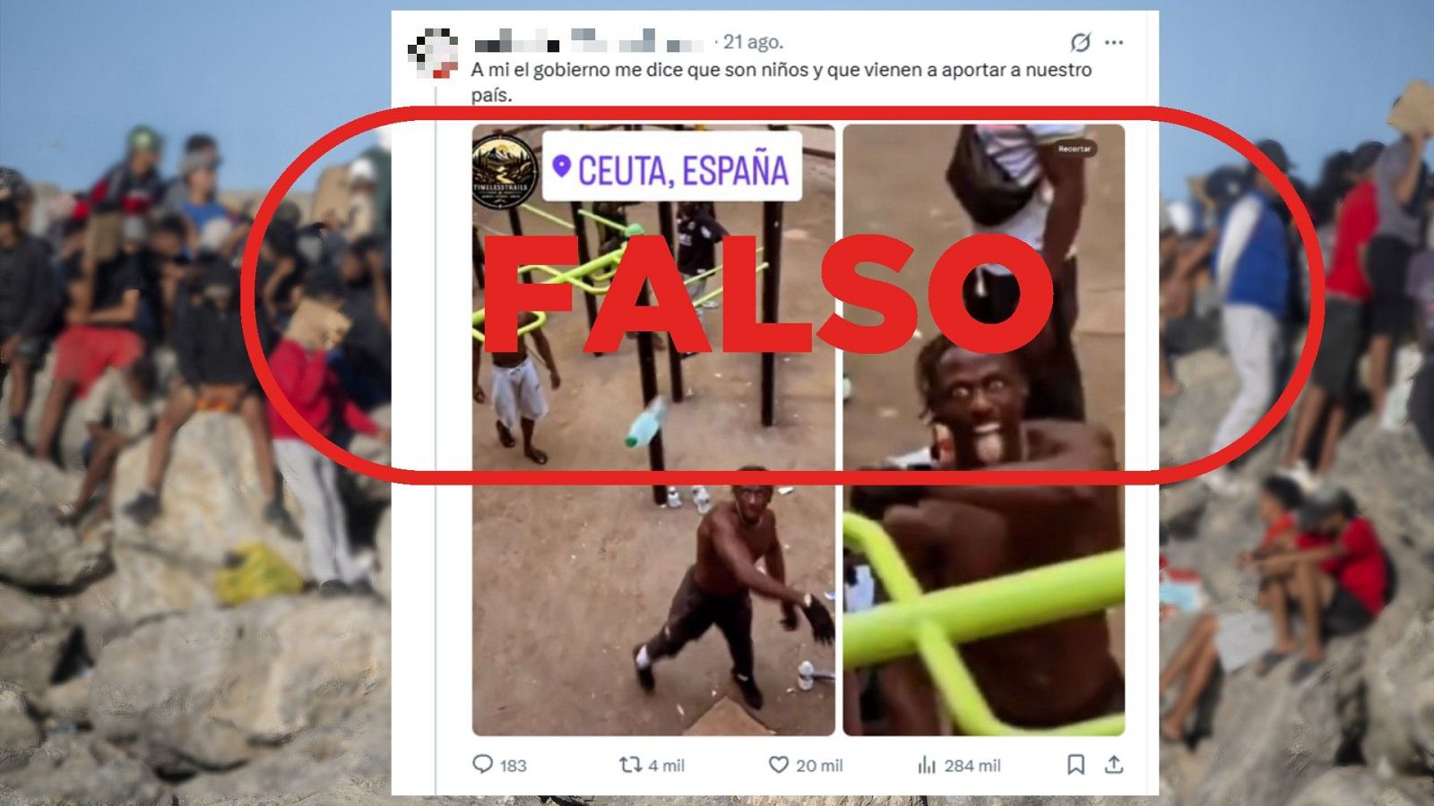 No son migrantes en Ceuta, es un creador de contenidos de deporte en París