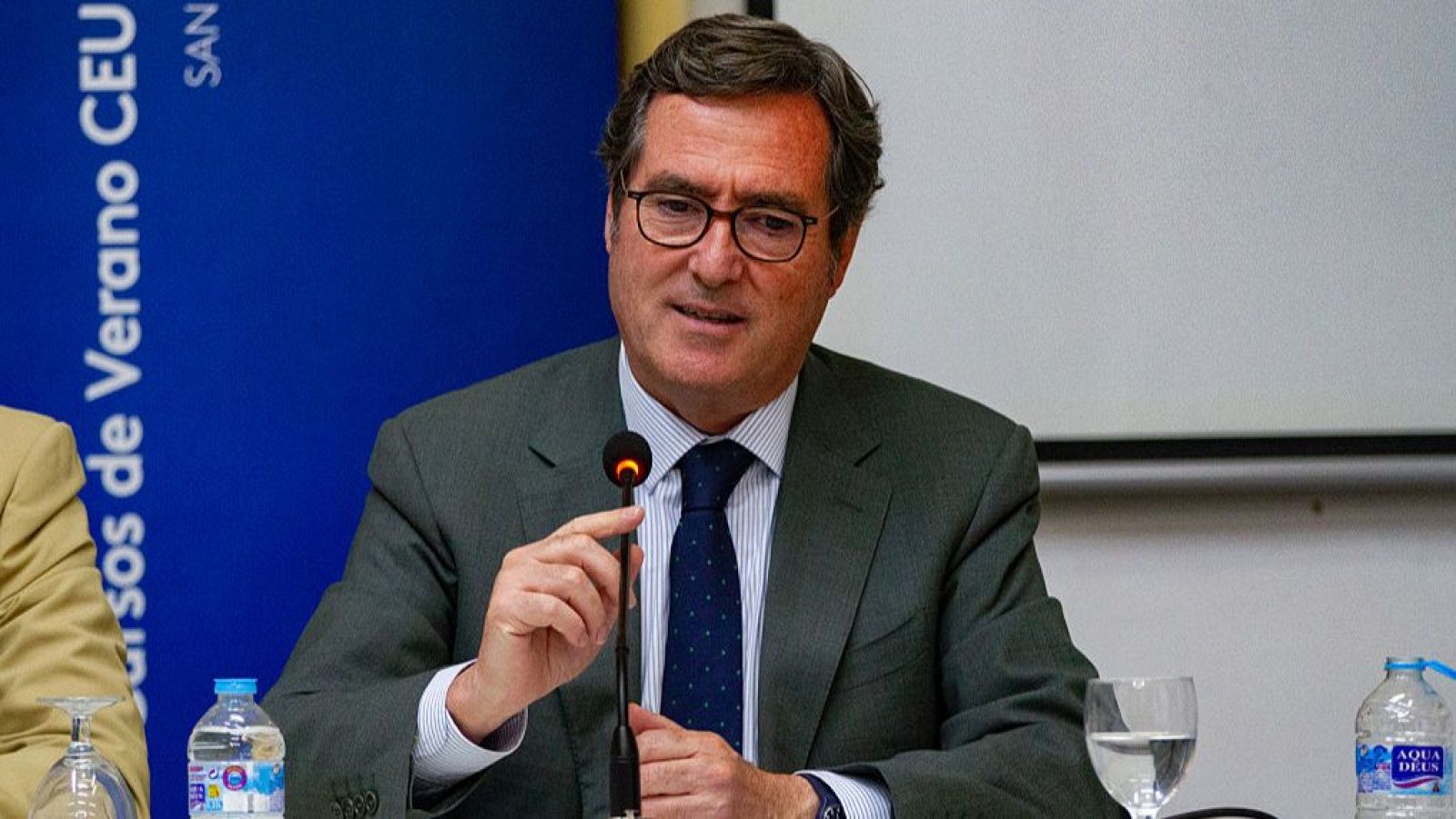 El actual presidente de la CEOE, Antonio Garamendi, iniciará su tercer mandanto el 1 de octubre.