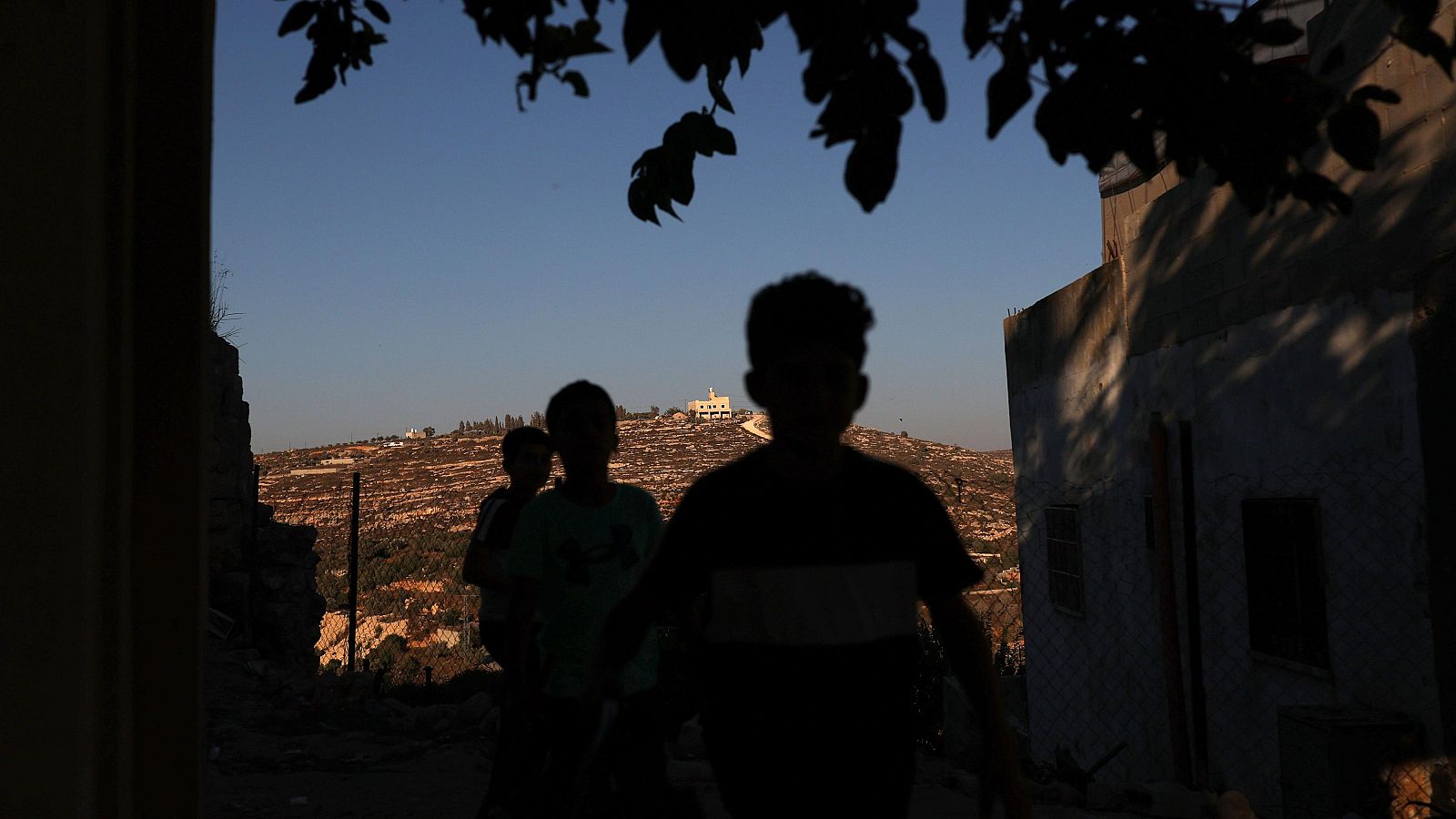 Niños palestinos en el norte de Cisjordania