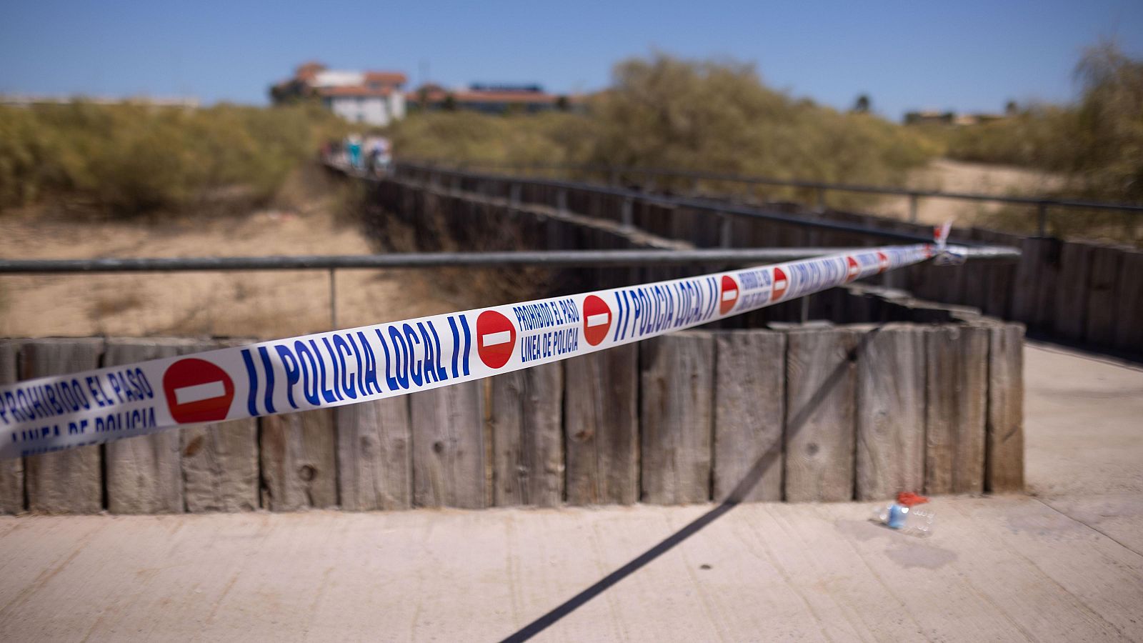 Lugar en el que se localizó el cadáver de la mujer fallecida en Isla Cristina, Huelva