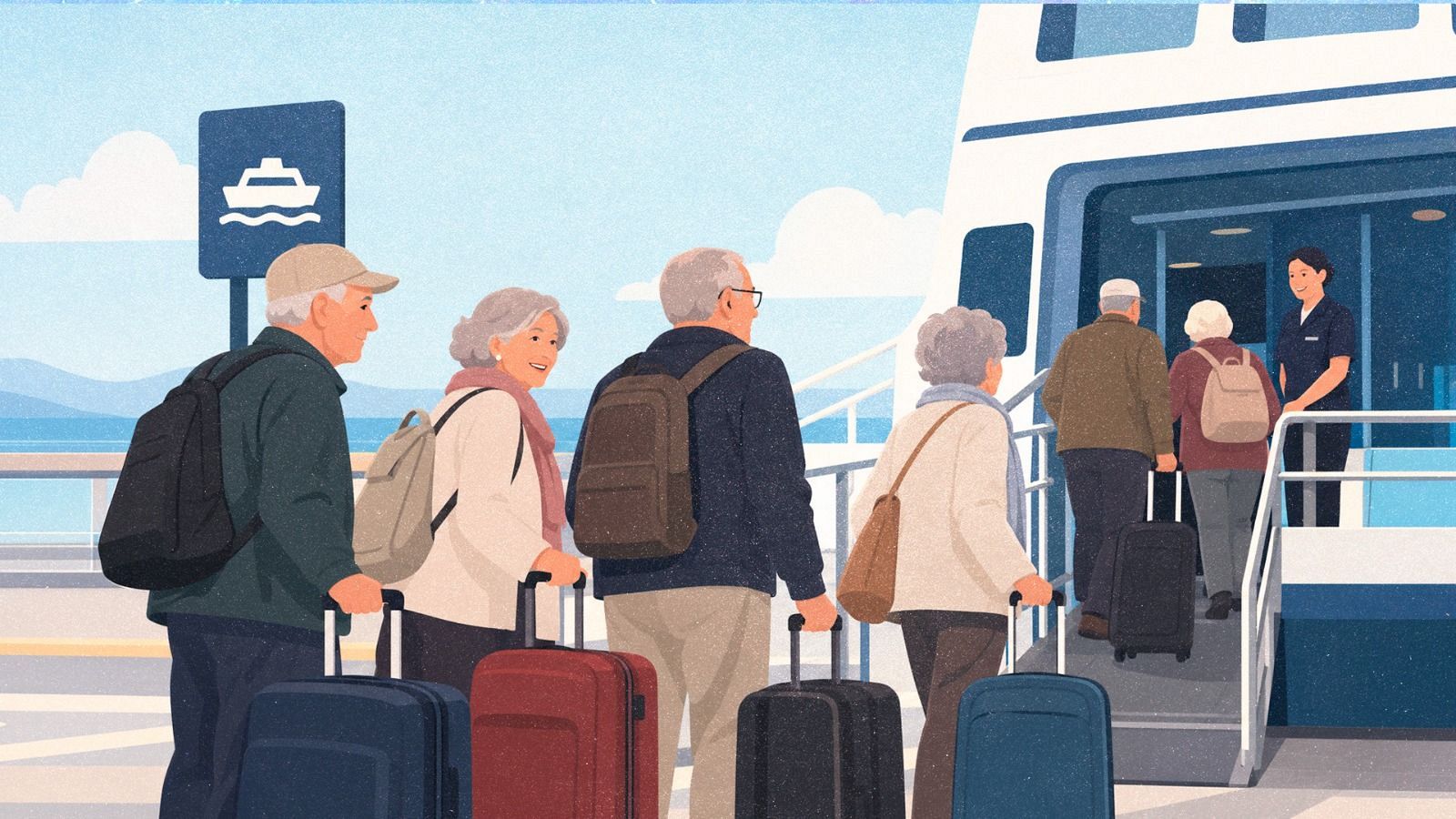 Imserso: un grupo de pensionistas emprende un viaje