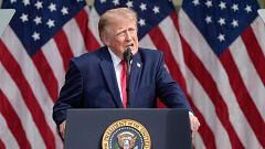 Trump defiende su guerra "contra el terrorismo" en Irán en el homenaje del 11S en el Pentágono: "Por eso luchamos hoy"