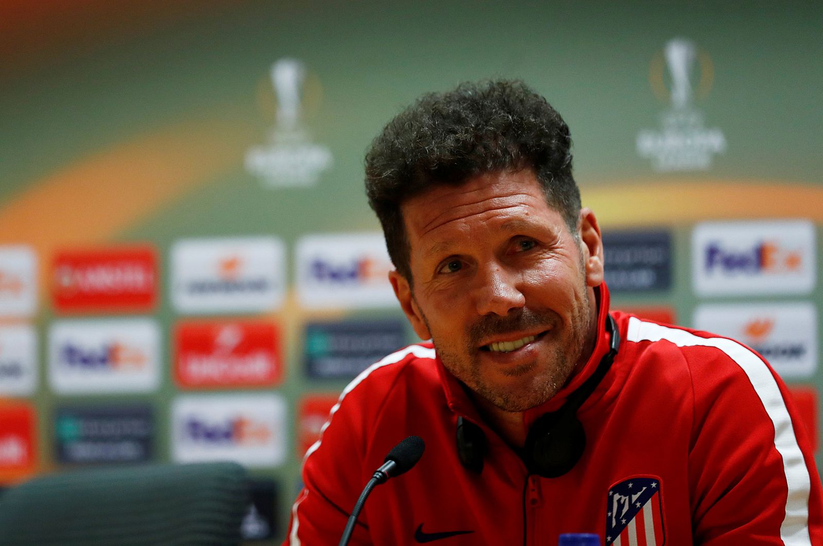 Diego Simeone durante la rueda de prensa previa al partido ante el Arsenal.