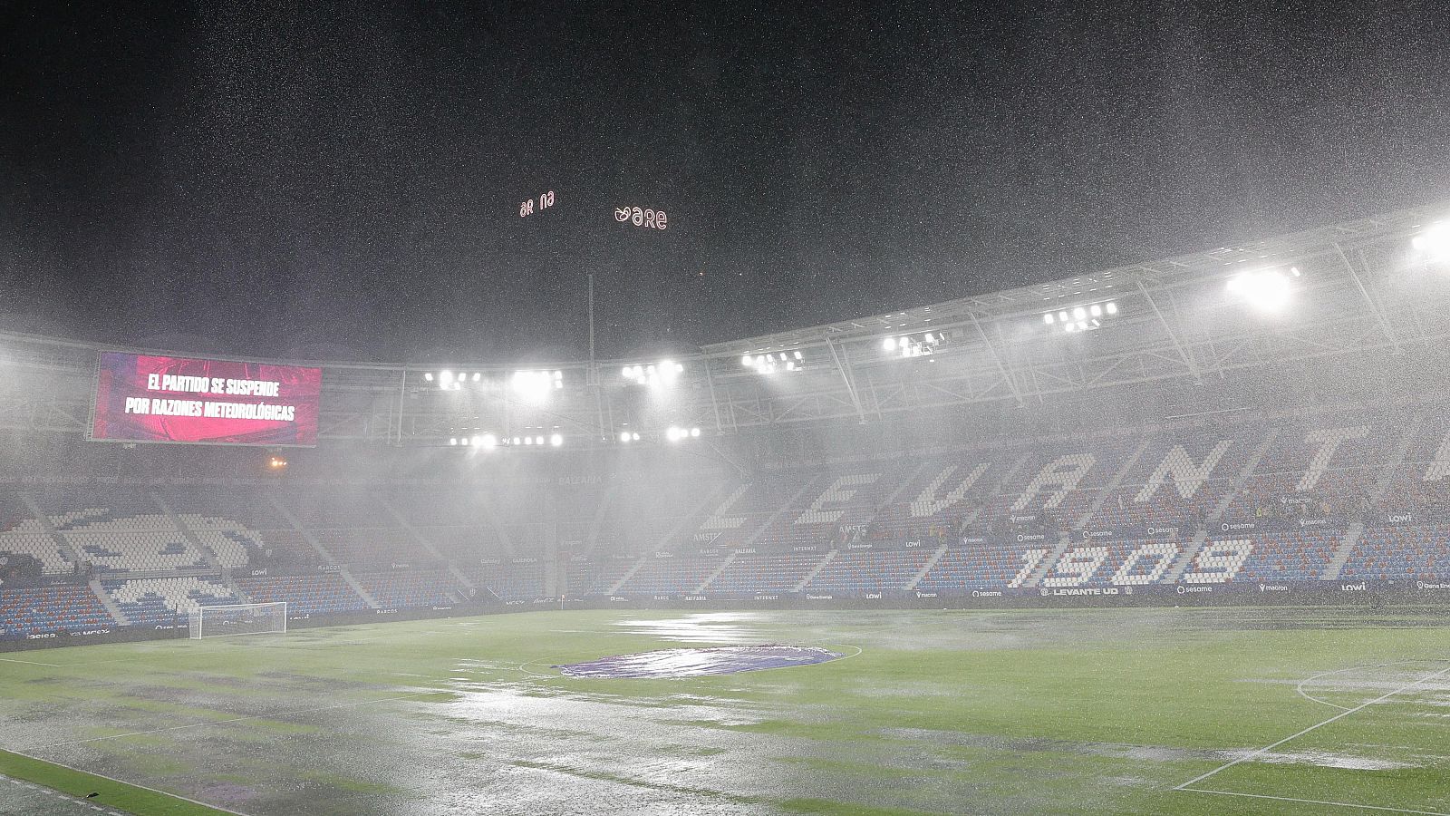 Suspendido el Levante - Athletic de la jornada 6 de Liga por intensas lluvias