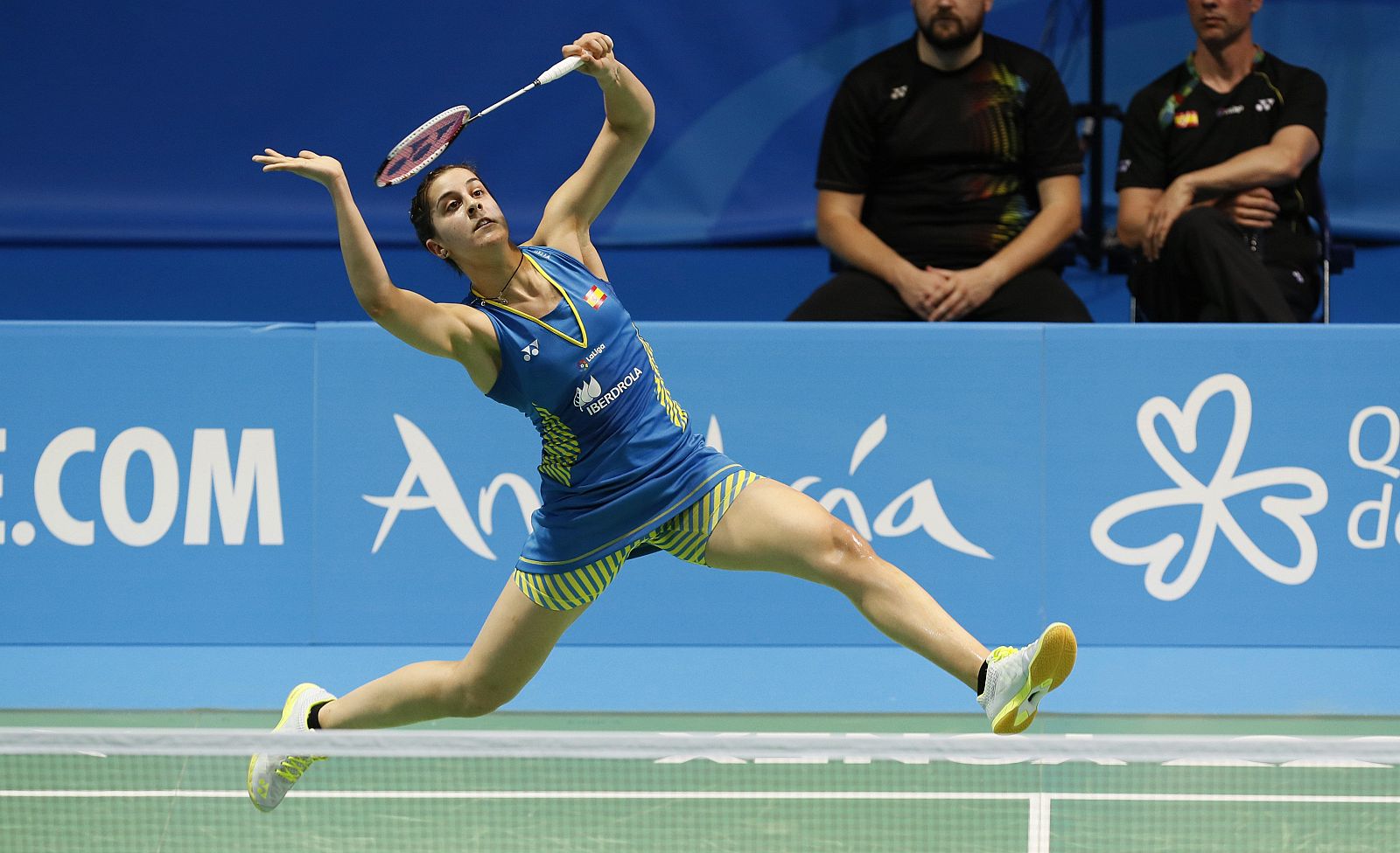 La española Carolina Marín durante el encuentro.