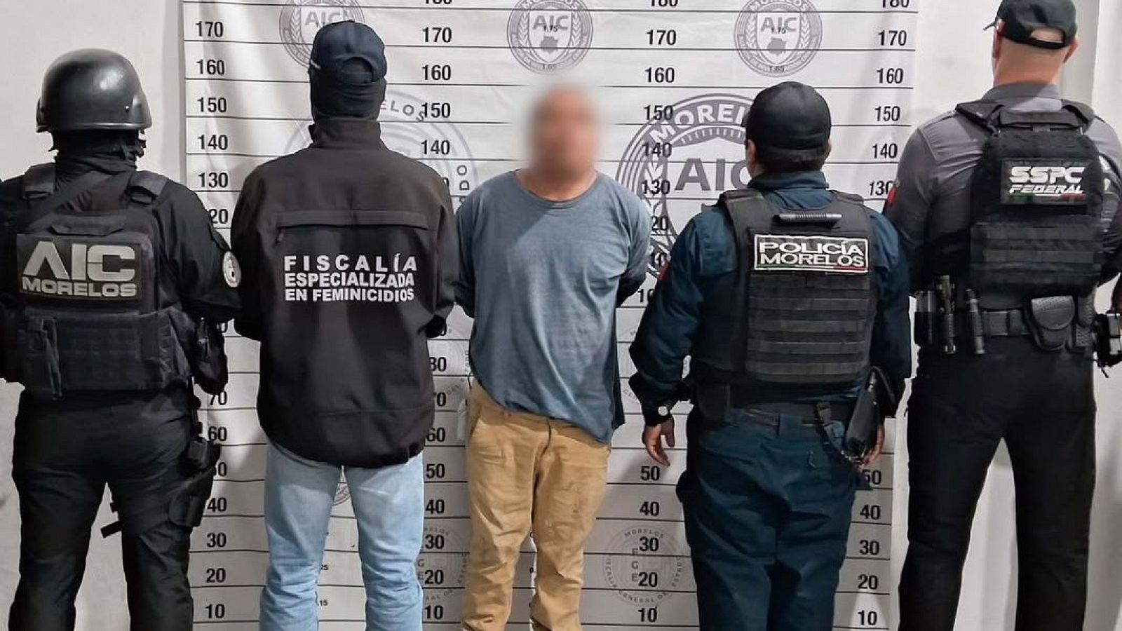 Imagen difundida por las autoridades mexicanas tras la captura de Francisco Javier "N.", alias 'El Trompas', imputado por el feminicidio de Claudia Tacoronte en Cuautla..