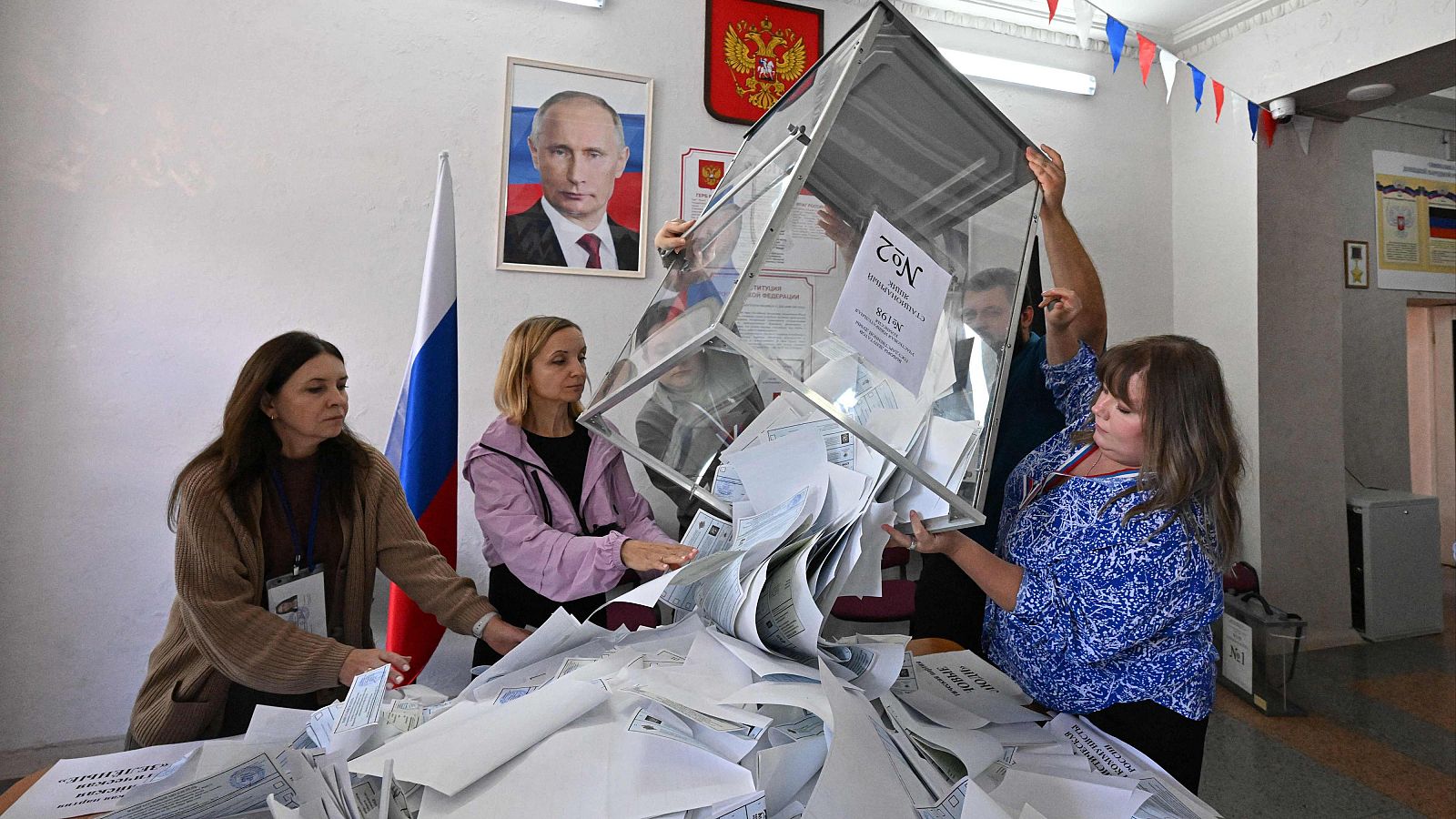 El partido del Kremlin gana las elecciones legislativas en Rusia con el 50% de los votos, según los sondeos