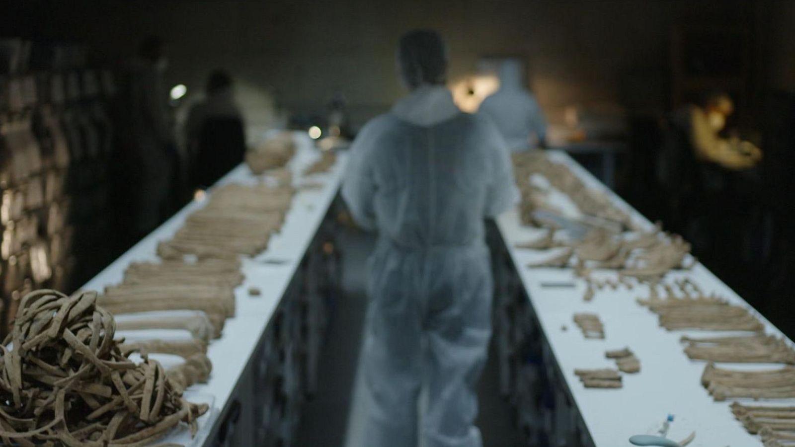 Laboratorio instalado en Cuelgamuros, en la capilla del Santo Sepulcro, donde los forenses intentan identificar a 214 personas