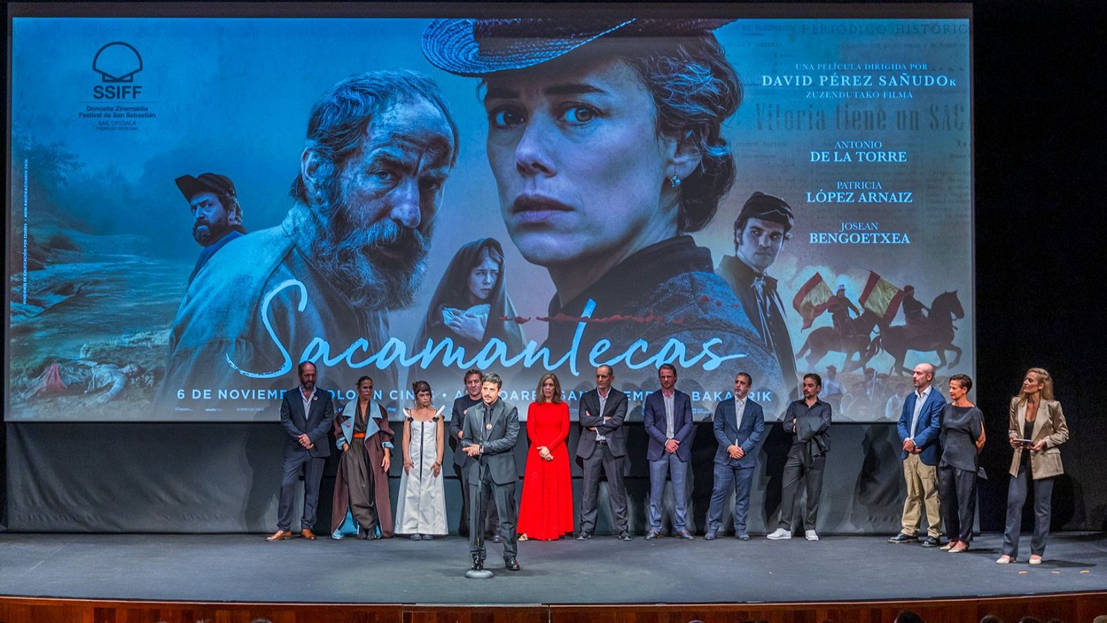 Presentación de 'Sacamantecas', anoche en el Teatro Victoria Eugenia de San Sebastián
