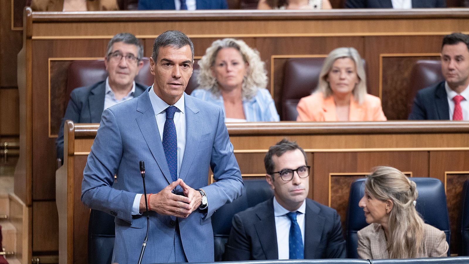 El presidente del Gobierno, Pedro Sánchez, en el Congreso de los DIputados