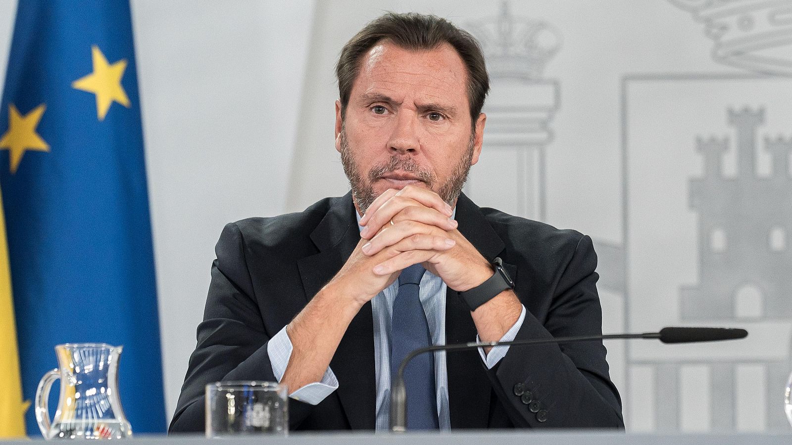 El ministro de Transportes y Movilidad Sostenible, Óscar Puente, durante la rueda de prensa tras el Consejo de Ministros