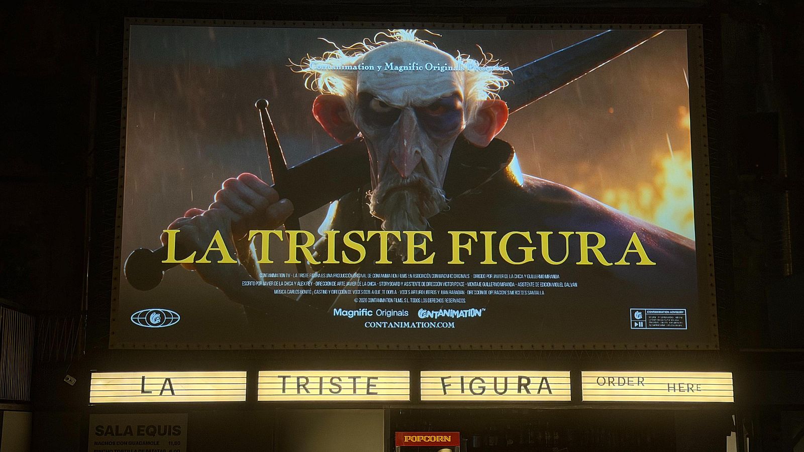 Cartel del cortometraje La triste figura (Contamination/Magnific)