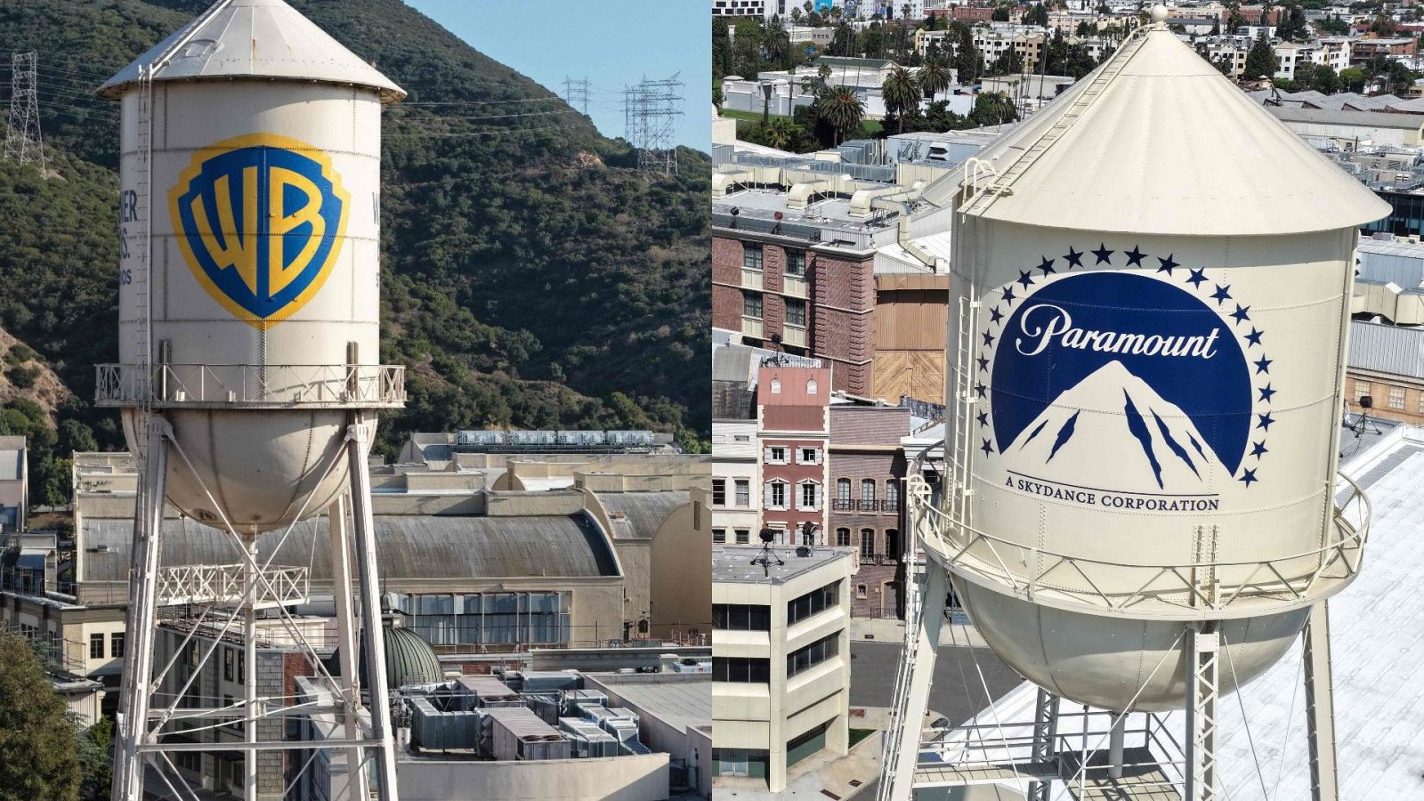 Torres de agua en los estudios de Warner Bros. y Paramount